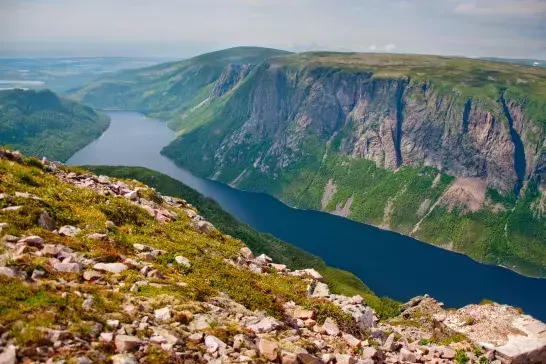 View at the top of Gros Morne Mountain in Newfoundland Canada