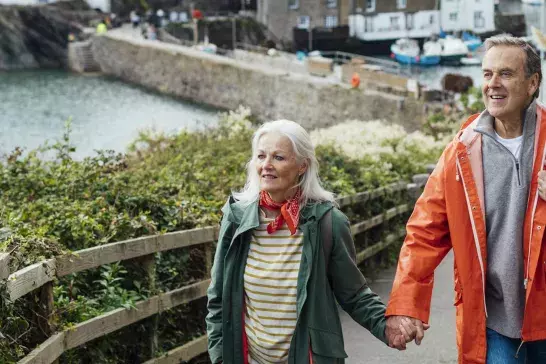 Senior couple travelling together