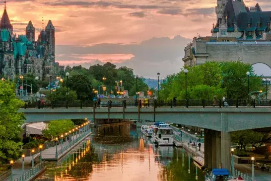 Ottawa Ontario Canada Rideau Canal Parliament Hill Chateau Laurier