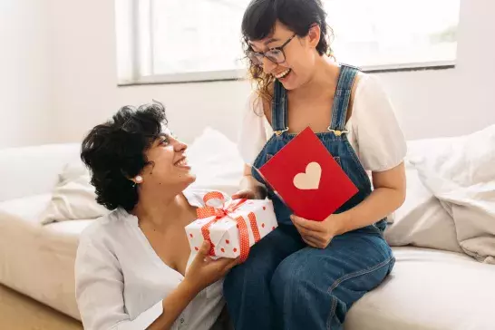 couple celebrating Valentines day