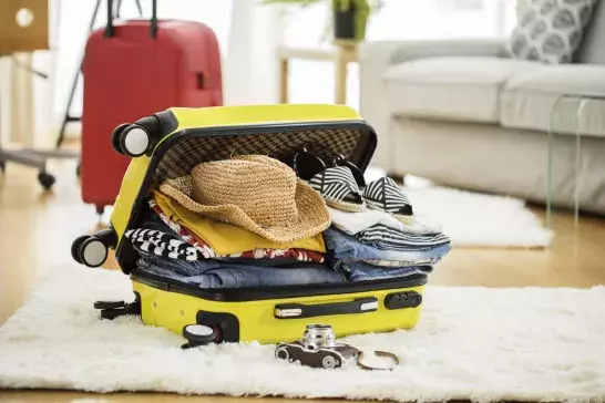 travel suitcase at home