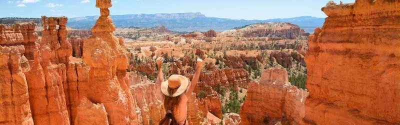 Woman in Bryce Canyon National Park, Utah, USA