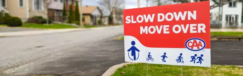 Lawn Sign Slow Down Move Over Hero