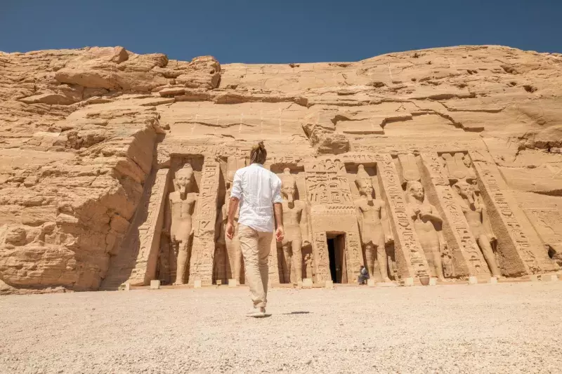 Man travels in Egypt