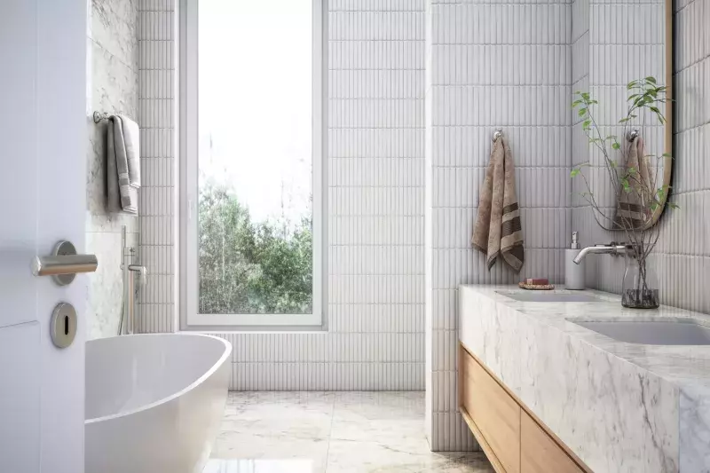 Elegant Bathroom Interior stock photo