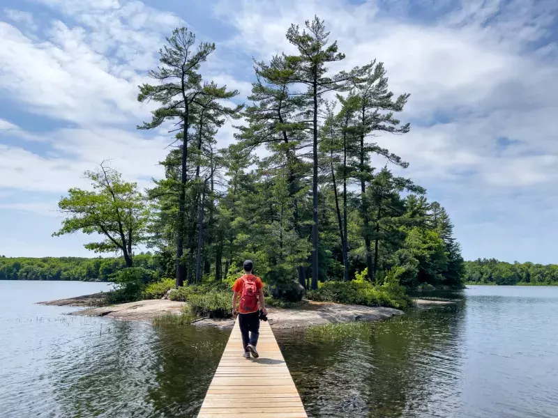 Hardy Lake Provincial Park at Highway 169 in Muskoka Lakes, Torrance, Canada