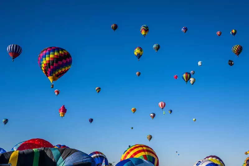 Hot Air Balloon Mass Ascension at the Albuquerque International Balloon Fiesta