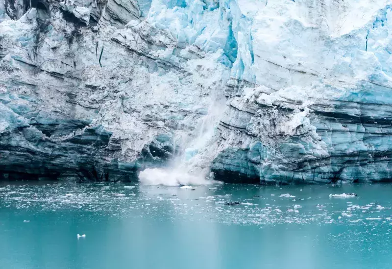 Ice calving on the Margerie Glacier, Glacier Bay National Park, Alaska