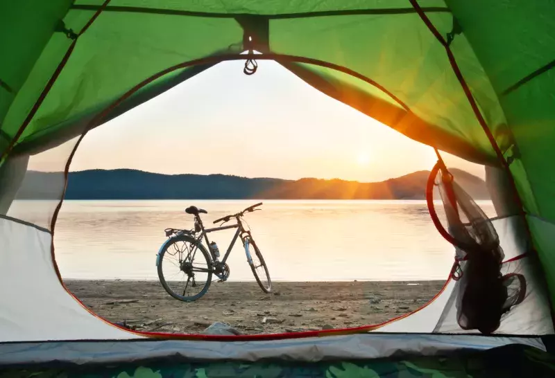 bike on the shore